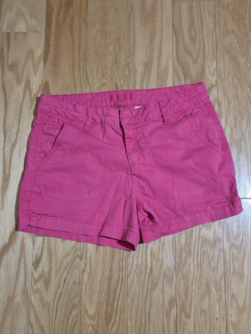 Elle Pink Cotton Blend Women’s Shorts Size 10